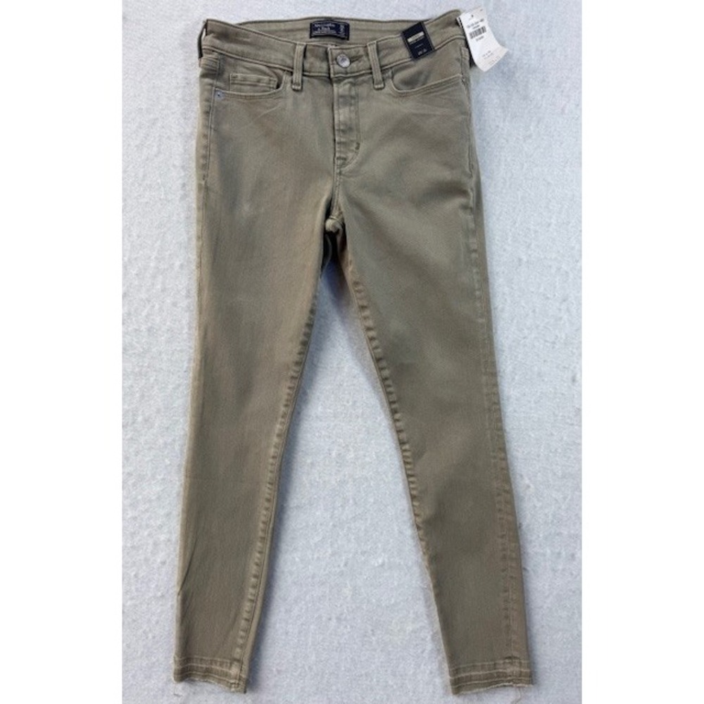 Ambercrombie Fitch 25 0s Harper Super Skinny Beige Distressed Jeans Normcore 25S